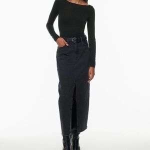 Denim Forum The '90s Vintage Maxi Jean Skirt